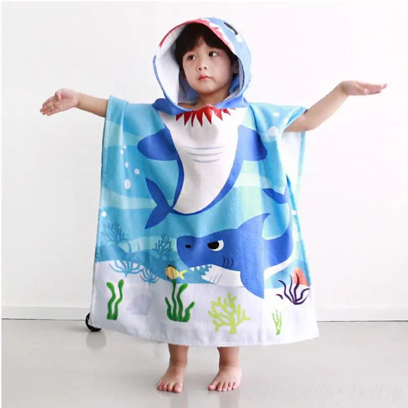 Cartoon Baby Bath Towel Microfiber Cotton Hooded Beach Towel Newborn Cape Towels Soft Poncho Kids Bathing Stuff Infant Washcloth