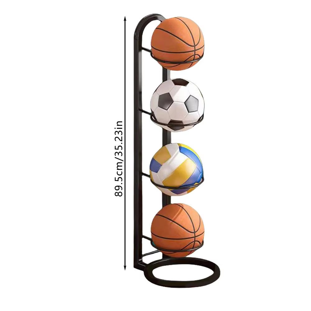 Indoor Kids Basketball Storage Rack - Versatile Ball Holder for Football, Volleyball & More! Perfect for Kindergartens!