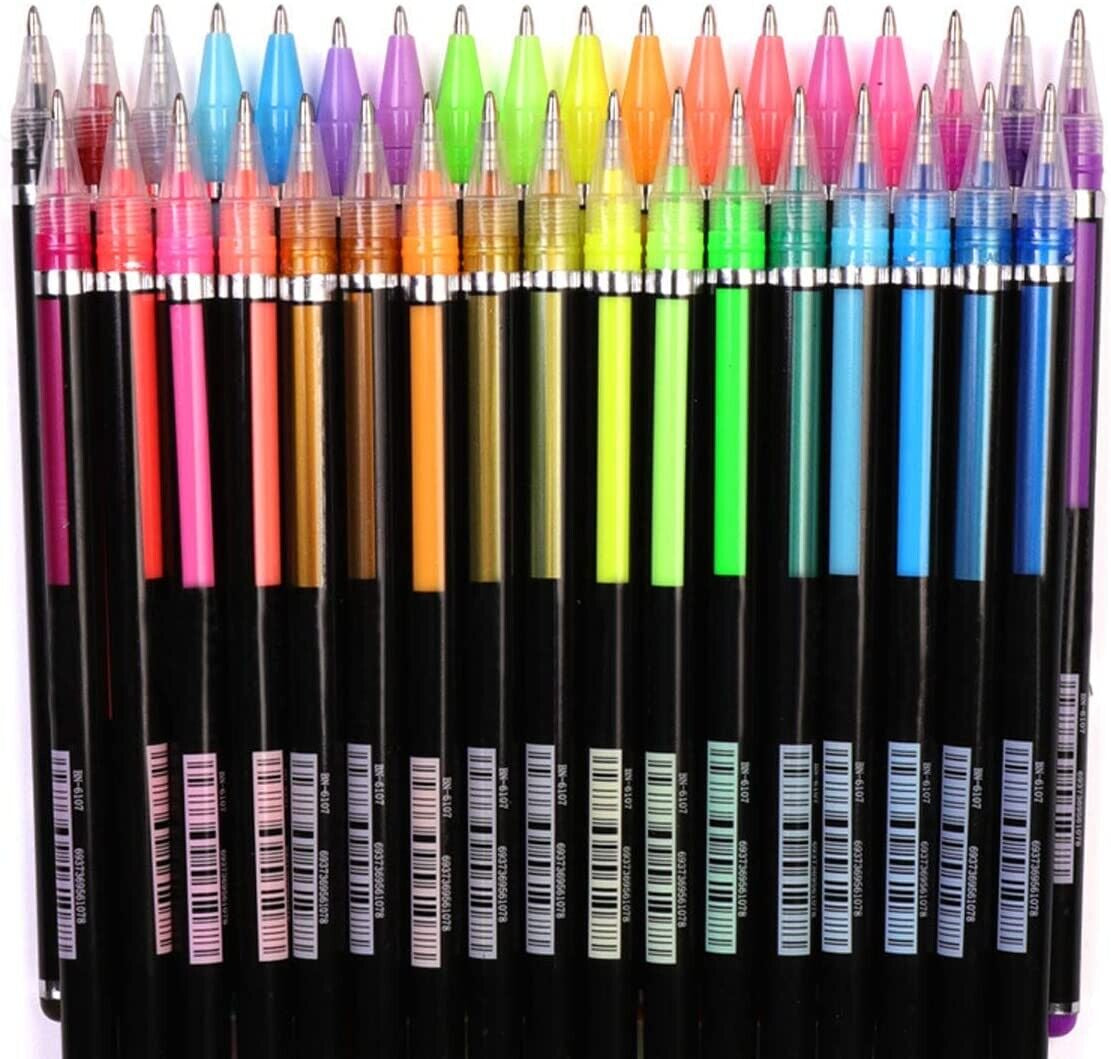 "SAYEEC 48-Packs Glitter & Metallic Color Gel Ink Pen Set - Ultimate Art Markers for Creative Masterpieces!"