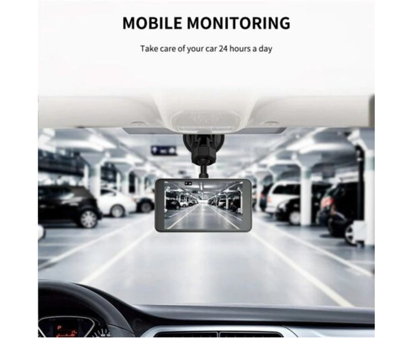 Mini 4" Car Dash Camera Touch Night Vision Mobile Monitor Video DVR Recorder Front and Rear Dual Cam