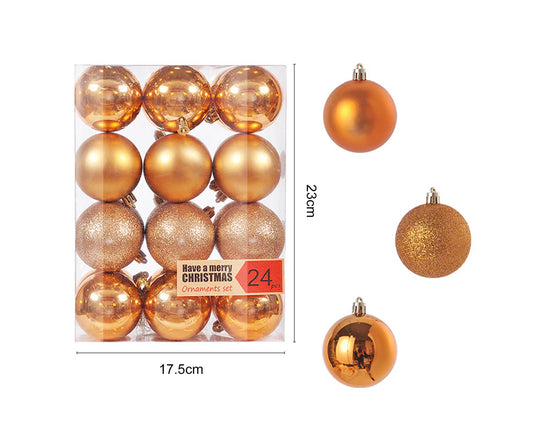 24Pcs Christmas Ball Shiny Christmas Balls Pendants Xmas Hanging Tree Pendants for Party Home Decor-Purple-4Cm