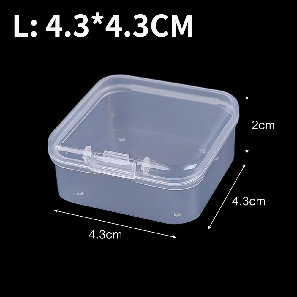 "12/6PCS Clear Mini Plastic Jewelry Storage Boxes – Portable Earring, Ring & Earplug Organizers!"