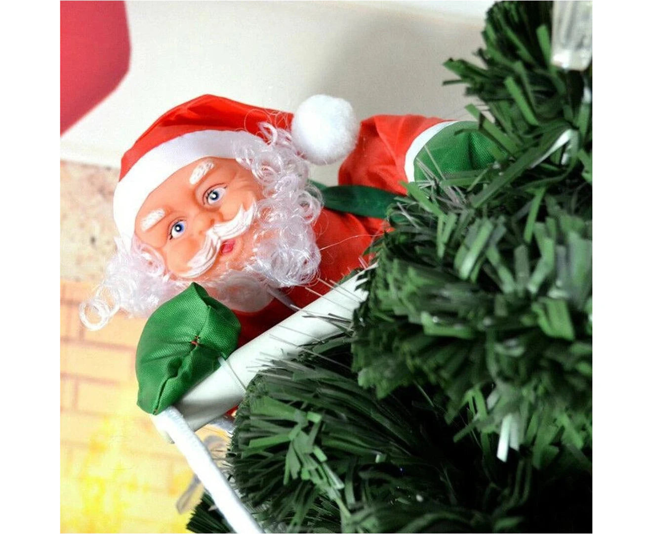 "Magical Climbing Santa - The Perfect Festive Decor for Your Home!"