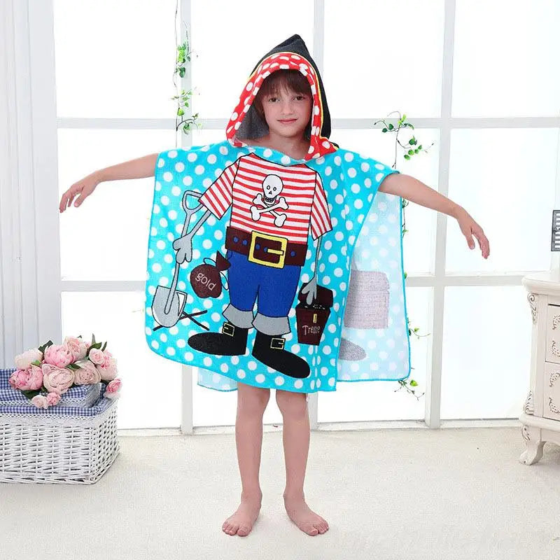 Cartoon Baby Bath Towel Microfiber Cotton Hooded Beach Towel Newborn Cape Towels Soft Poncho Kids Bathing Stuff Infant Washcloth