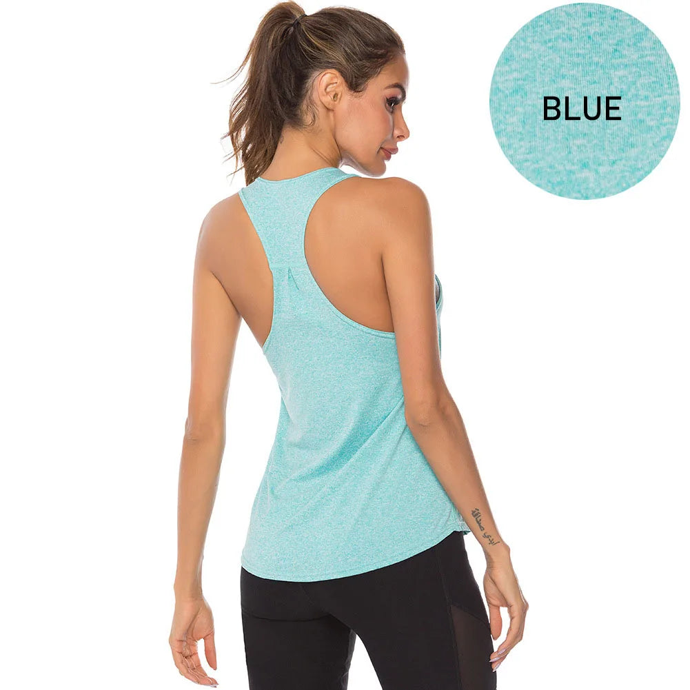 Women's Sleeveless Quick-Dry Yoga and Fitness Top - Breathable Running Sports Shirt