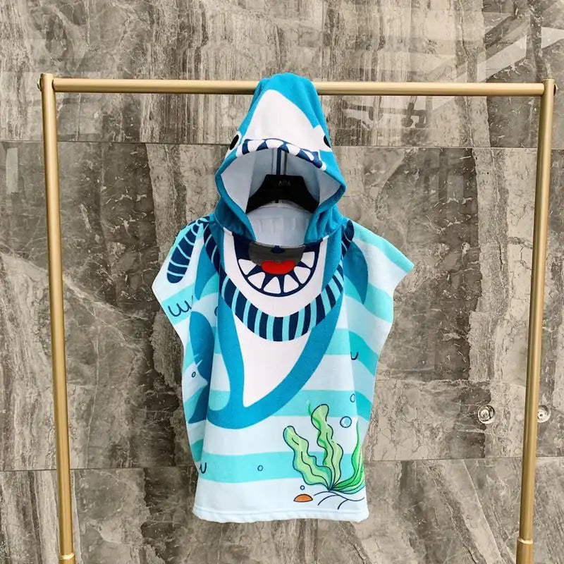 Cartoon Baby Bath Towel Microfiber Cotton Hooded Beach Towel Newborn Cape Towels Soft Poncho Kids Bathing Stuff Infant Washcloth