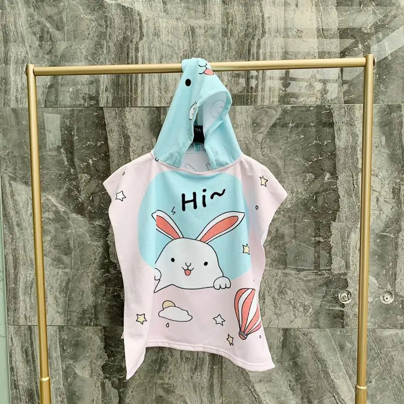 Cartoon Baby Bath Towel Microfiber Cotton Hooded Beach Towel Newborn Cape Towels Soft Poncho Kids Bathing Stuff Infant Washcloth