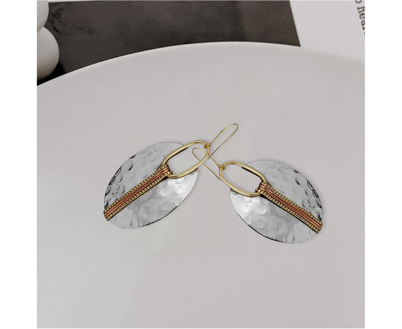 "Chic Geometric Dangle Earrings - Vintage Silver Hook Earrings for Effortless Style on Any Occasion!"