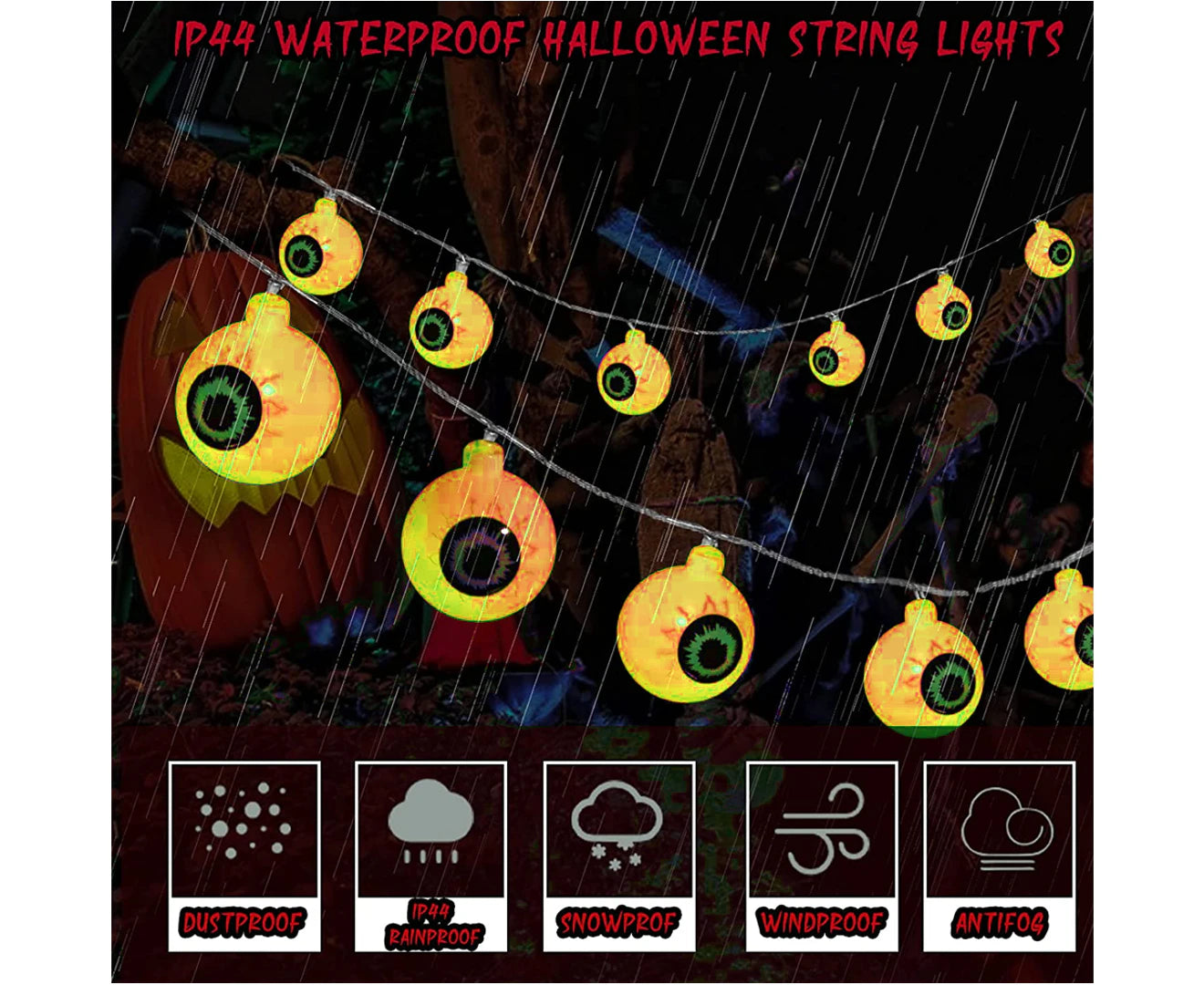 Halloween String Lights,Halloween Decoration Scary,Halloween for Party