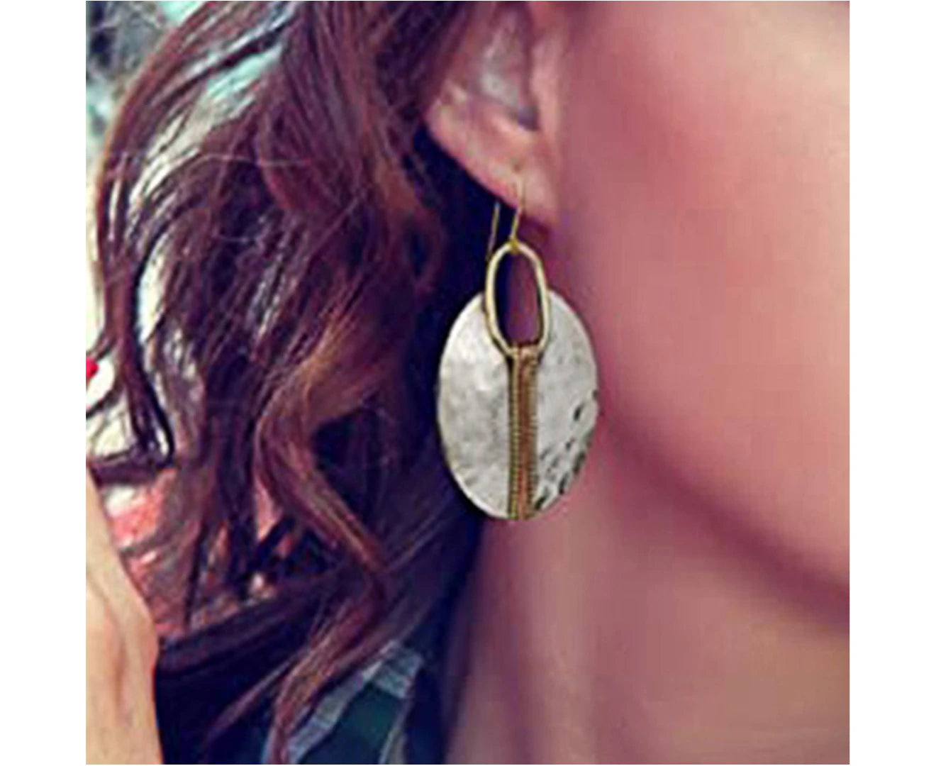 "Chic Geometric Dangle Earrings - Vintage Silver Hook Earrings for Effortless Style on Any Occasion!"