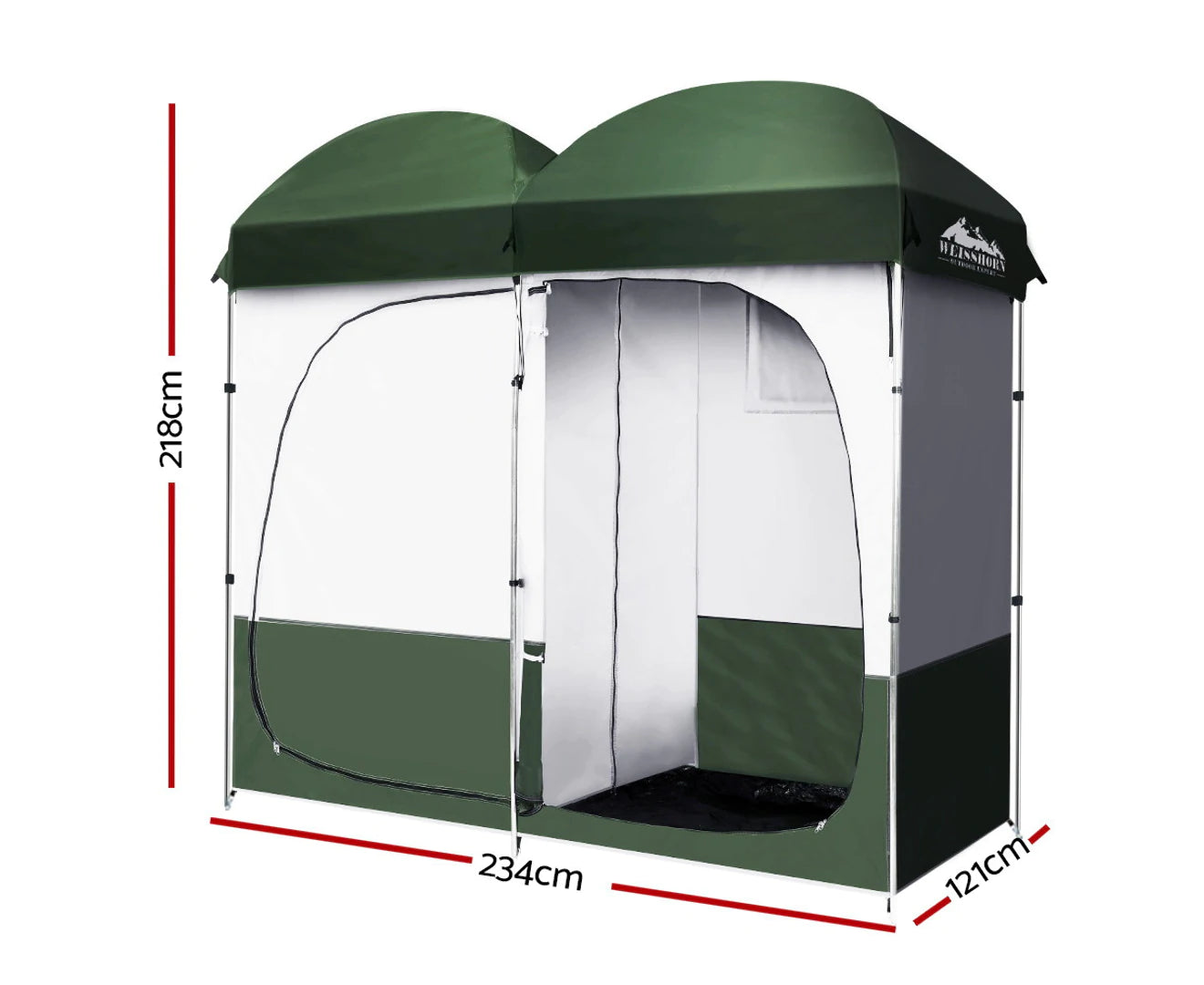 Double Camping Shower Toilet Tent Outdoor Portable Change Room