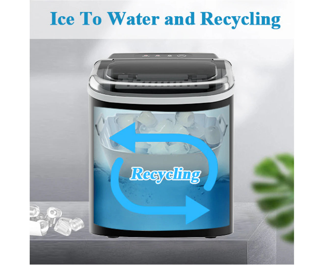 Portable Ice Maker Machine 12Kg/24H for Home Commercial