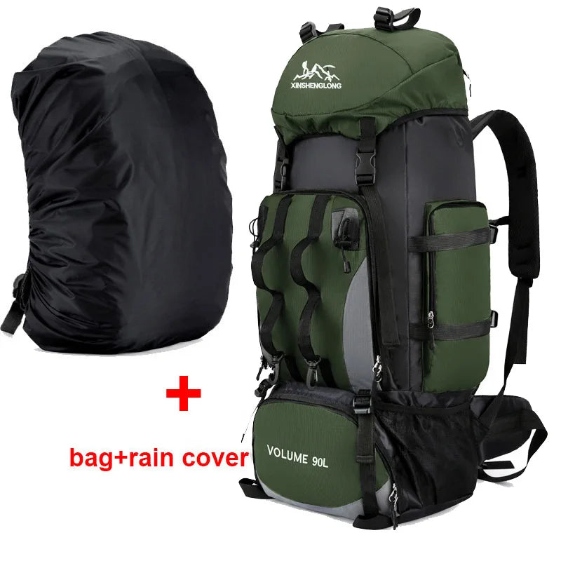 Maxi Capacity 90L Waterproof Hiking Backpack - Perfect for Camping, Trekking & Outdoor Adventures!