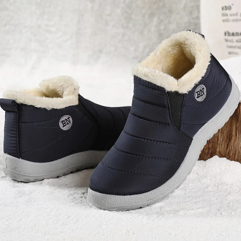 "Cozy & Stylish Women's Waterproof Winter Boots - Fur-Lined Ankle Snow Boots for Ultimate Comfort in 2023!"