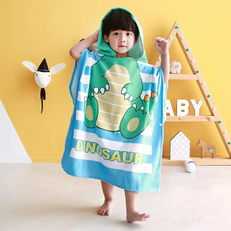 Cartoon Baby Bath Towel Microfiber Cotton Hooded Beach Towel Newborn Cape Towels Soft Poncho Kids Bathing Stuff Infant Washcloth