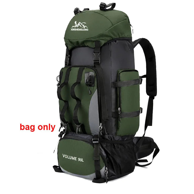 Maxi Capacity 90L Waterproof Hiking Backpack - Perfect for Camping, Trekking & Outdoor Adventures!