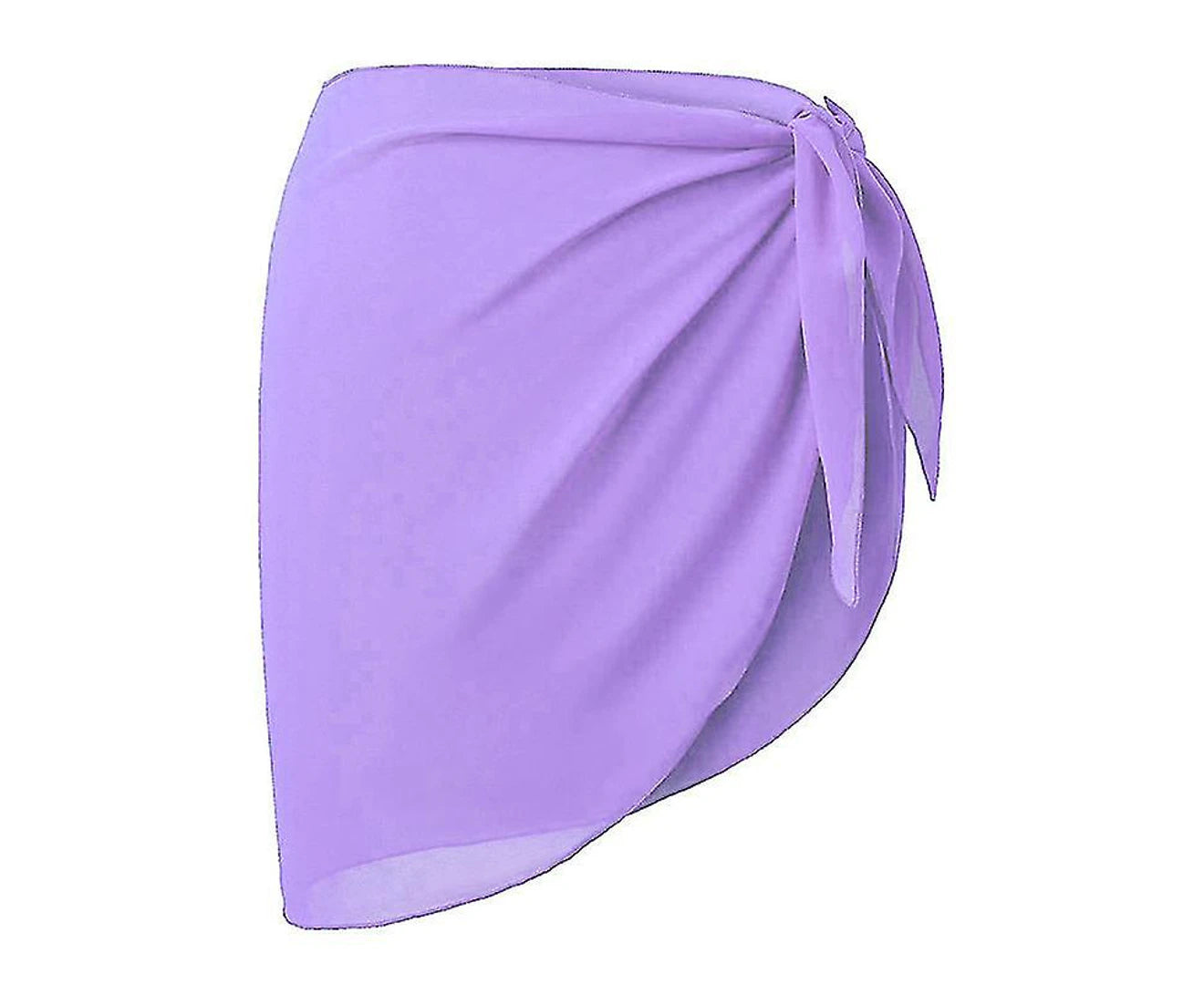 Beach Wrap Sarong Swimsuit Cover Ups for Women Breathable Sarong Skirt - Purple