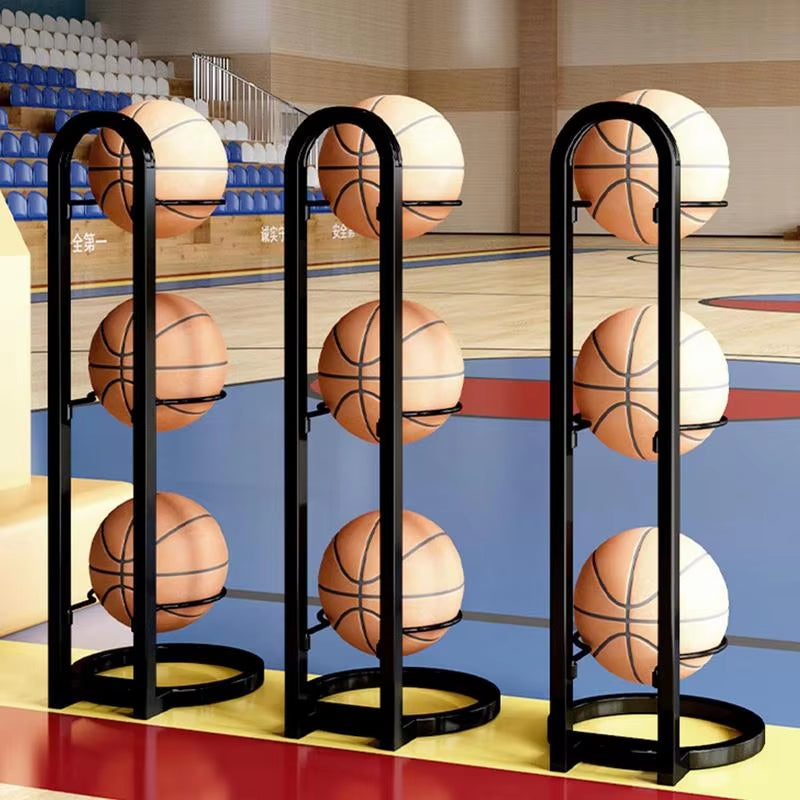 Indoor Kids Basketball Storage Rack - Versatile Ball Holder for Football, Volleyball & More! Perfect for Kindergartens!