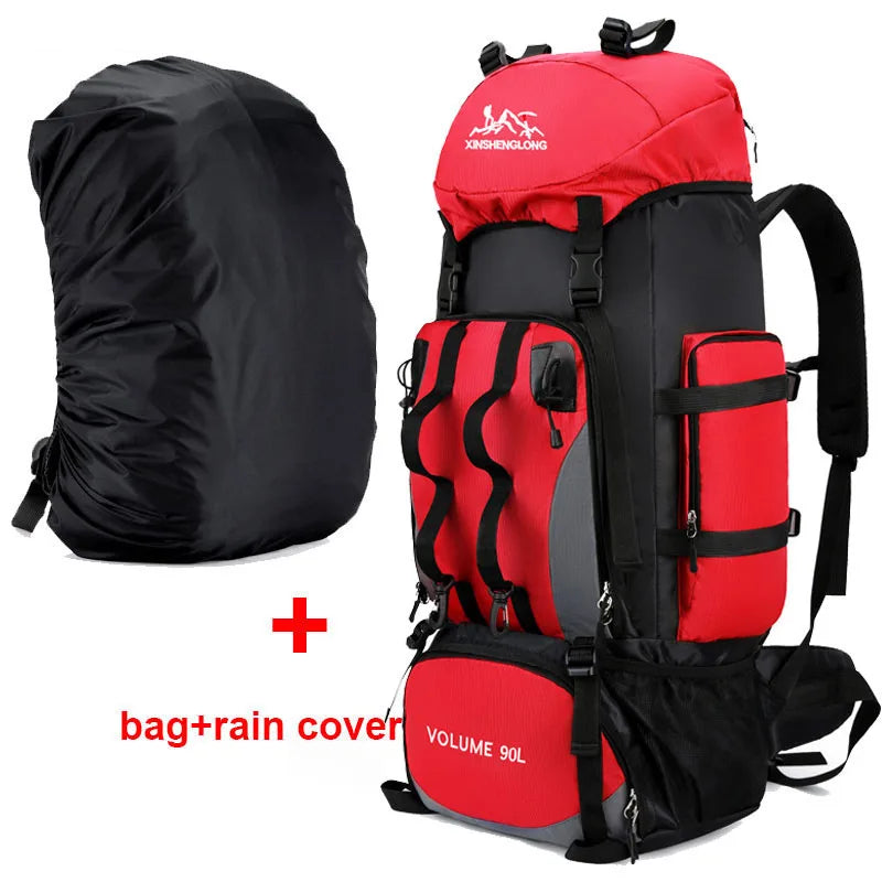 Maxi Capacity 90L Waterproof Hiking Backpack - Perfect for Camping, Trekking & Outdoor Adventures!